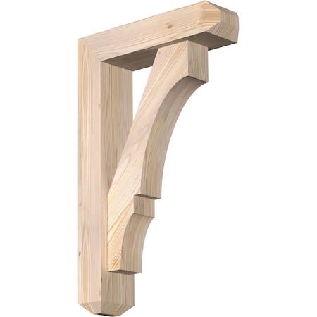 Ekena Millwork Balboa Craftsman Smooth Bracket w/ Offset Brace, Douglas Fir, 5 1/2"W x 20"D x 32"H BKT0604X20X32BOA04SDF